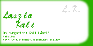 laszlo kali business card