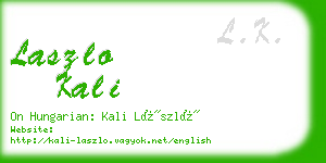 laszlo kali business card